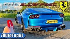 FERRARI 812 Superfast *340KMH* REVIEW on AUTOBAHN [NO SPEED LIMIT] by AutoTopNL