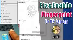 How to set up windows hello fingerprint login