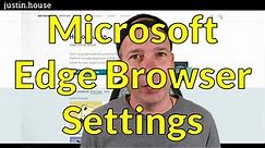 Microsoft Edge Browser Settings
