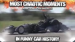 Most Chaotic Moments In Funny Car History! Mark Oswald's Funny Car Explodes In Dallas | Drag Racing