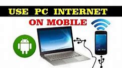 how to share internet connection from pc or laptop to android mobile