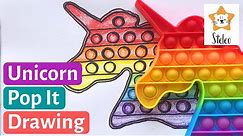 Learn How to Draw a UNICORN POP IT Fidget Toy | Step by Step Unicorn Pop It Drawing Tutorial