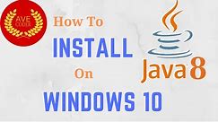How to install Java 8 on Windows 10 without Oracle account (British English)