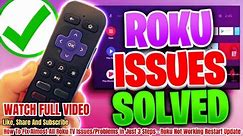 How To Fix Almost All Roku TV Issues/Problems in Just 3 Steps - Roku Not Working Restart Update