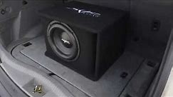 Skar Audio SDR-1X12D2 Single 12-inch Loaded Subwoofer Enclosure Demo!!