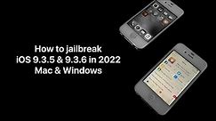 How to Jailbreak iOS 9.3.5 & 9.3.6 in 2022 (Mac & Windows)