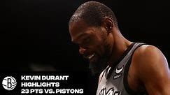 Kevin Durant Highlights | 23 Points vs. Detroit Pistons
