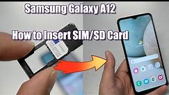 Samsung Galaxy A12 How to insert the sim\sd card so easy