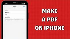 How to make a PDF on an iPhone