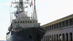 Russian warship docked 100 miles from U.S.