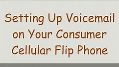 Setting Up Voicemail on Your Consumer Cellular Flip Phone