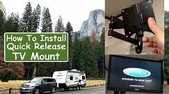 How to Install Bedroom TV in your Travel Trailer TV Mount Install with Quick Release Attach VESA