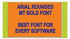 Arial Rounded MT Bold Font I Graphic Designing #coreldrawtuturial #logodesign