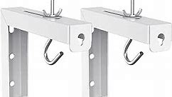 WALI Universal Projector Screen Ceiling Mount, Wall Hanging Mount L-Brackets, 6 inch Adjustable Extension with Hook Kit, Perfect Projector Screen Placement Hold up to 66 lbs (PSM001-W), White