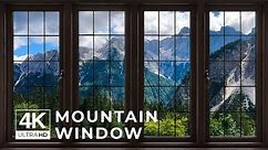 4K Mountain window view - Relaxing, Calming, Ambience