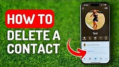 How to Delete a Contact on iPhone