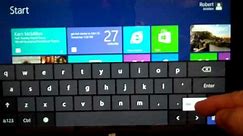 How to use different keyboard options in the Microsoft Windows Surface Tablet