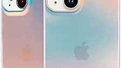 Dosanlues Iridescent Holographic Phone case for iPhone 15 Plus/iPhone 14 Plus, [10FT Drop Protection] Translucent Matte Slim Protective for iPhone 15 Plus Case/iPhone 14 Plus Case 6.7"