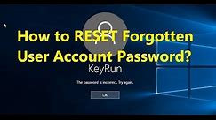 How to Reset your forgotten user account password in windows 8,8.1,10?