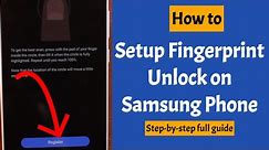 How to Setup Fingerprint Unlock on Samsung Phone