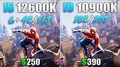 i5 12600K vs i9 10900K - Test in 10 Games