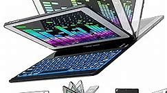 YEKBEE iPad Keyboard Case for iPad 2018 (6th Gen) - iPad 2017 (5th Gen) - iPad Pro 9.7 - iPad Air 2 & 1 - Thin & Light - 360 Rotatable - Wireless/BT - Backlit 7 Color (9.7, Black)