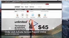 Order and Activate Verizon Prepaid Online