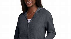 Hanes ComfortSoft EcoSmart Women's Fleece Full-Zip Hoodie Sweatshirt, Sizes S-XXL