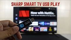 SHARP Smart TV USB Connect and Eject Settings