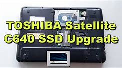 Toshiba Satellite C640 SSD Upgrade and install Windows10
