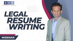 How Attorneys and Law Students Should Write a Legal Resume. Examples, Suggestions & Resources.
