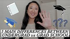 WHAT'S THE DIFFERENCE BETWEEN UNDERGRAD vs GRAD SCHOOL?
