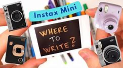 INSTAX prints - Where to WRITE???