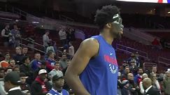 Embiid shows off new mask
