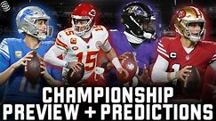 NFL AFC Championship & NFC Championship Preview and Picks