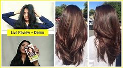 Garnier Color Naturals 5.32 Caramel Brown | Review + Demo | Hair Color At Home In 80/-