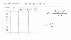 How to calculate Standard Deviation and Variance