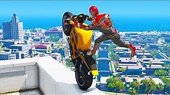 GTA 5 Epic Motorcycle Jumps - GTA 5 Bike Stunts, Fails, Gameplay