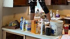 Painting cabinets timelaspe #doy #renovation #kitchen
