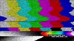 TV Color Bars Distorted with Static and Timecode