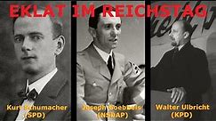 Ende der Republik: EKLAT im Reichstag - Joseph Goebbels beleidigt SPD und Hindenburg (1932)