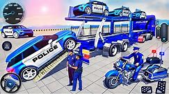 US Police Car Transporter Driving - Police Trailer Truck Driver Simulator 3D - Android GamePlay
