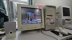 Testing DOOM on a (ATI 3D rage ii video card) from 1996