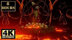 Halloween Spooky Ambience Skeleton Wallpaper Screensaver Background 4K 8 HOURS Spooky Music