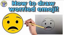 How to draw WORRIED EMOJI! *step by step*