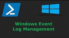 Event Log Management in Windows | TryHackMe Windows Event Logs