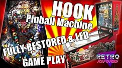 HOOK Pinball Machine by Data East Restored | LEDs & Red DMD | Game Play