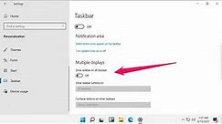 How to Show \ Enable Taskbar on Multiple Displays in Windows 11