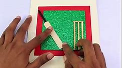 DIY Amazing Cricket Greeting Card | How to make cricket greeting card at home | Paper card making at home | Easy paper craft | Paper card | Cricket craft |