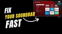 TCL Roku TV / Soundbar not working ARC No Sound FIX